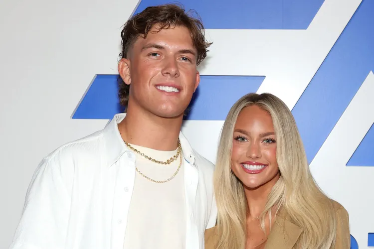Jaxson Dart and his girlfriend, Marissa Ayers, attend EA Sports Madden Bowl 2026