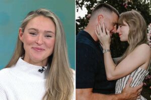 Kylie Kelce Denies Taylor/Travis Wedding Rumors Amidst Swift’s Bridal Look and Kelce’s Masters Weekend