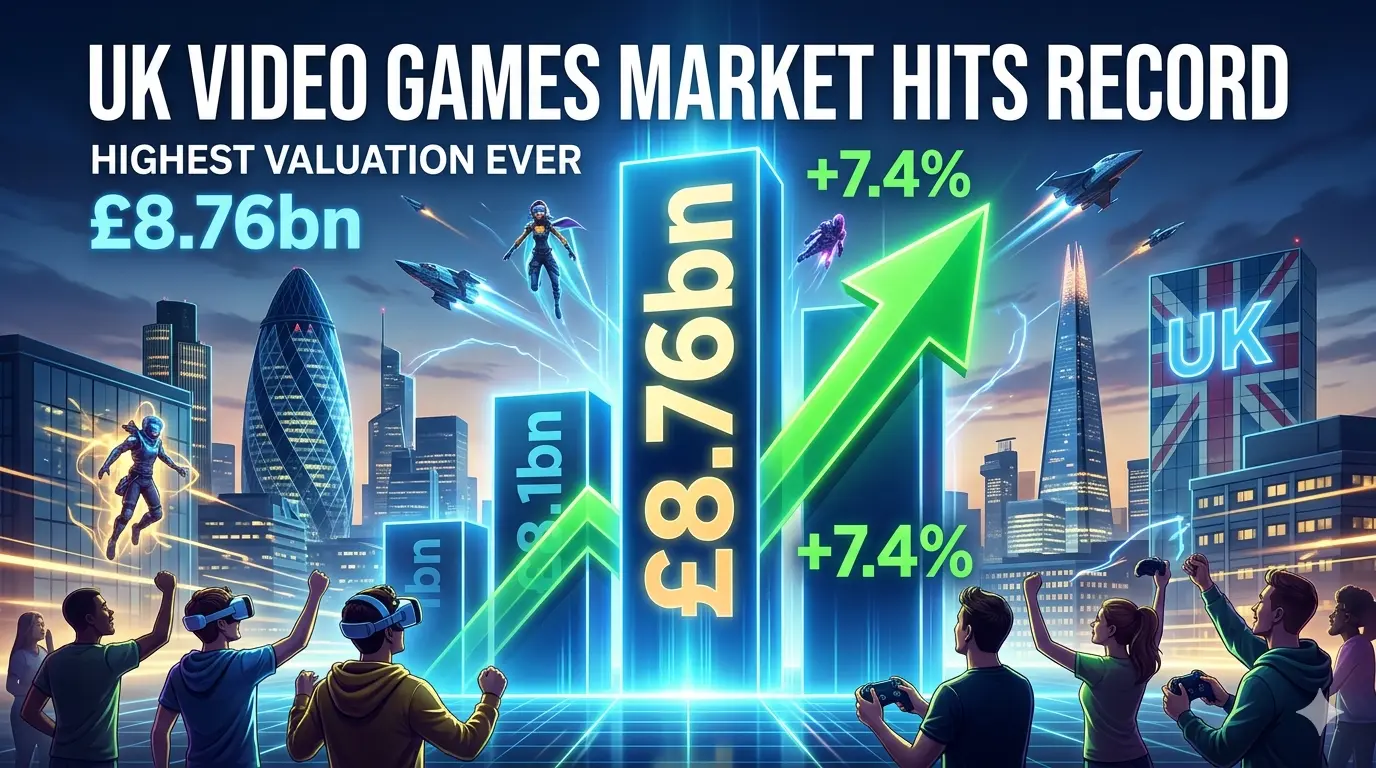 UK video games market hits record £8.76bn — its highest valuation ever, up 7.4%