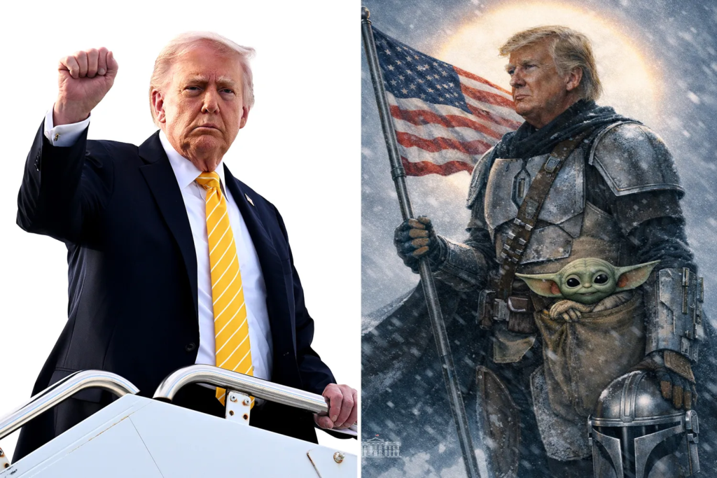 NOT THE WAY White House called out for forcing Trump to break Mandalorian code with AI Star Wars Day tribute starring Baby Yoda
