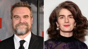 David Harbour and Gaby Hoffmann