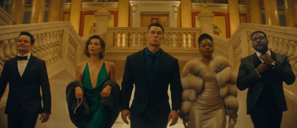 Arturo Castro, Jessica Biel, John Cena, Teyonah Parris and Sam Richardson in Matchbox The Movie.
Apple TV