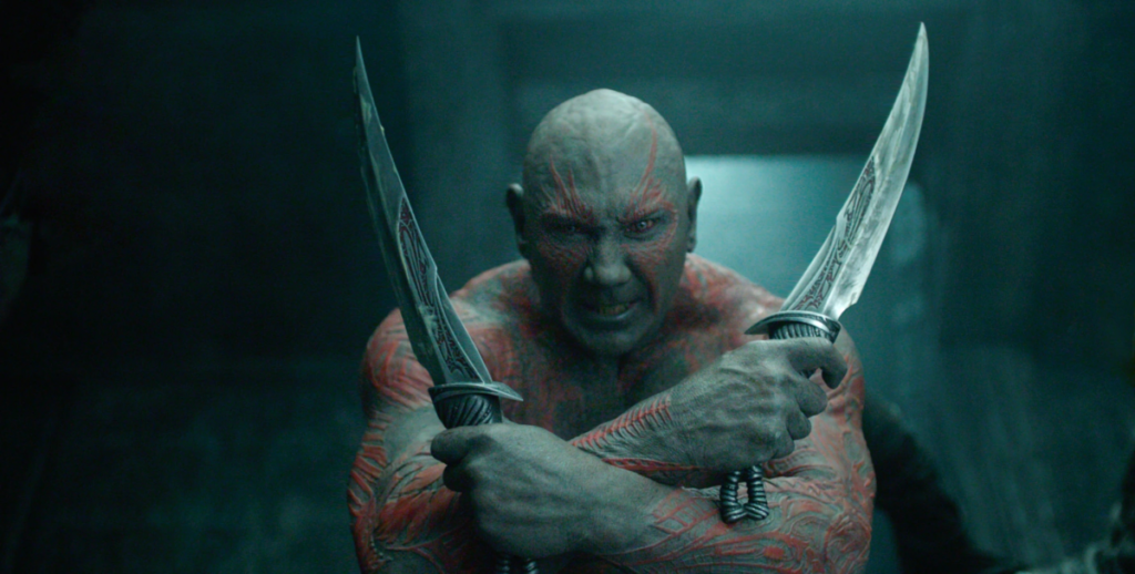Dave Bautista as Drax the Destroyer, Marvel Studios Photo by Walt Disney Co., Courtesy of the Everett Collection