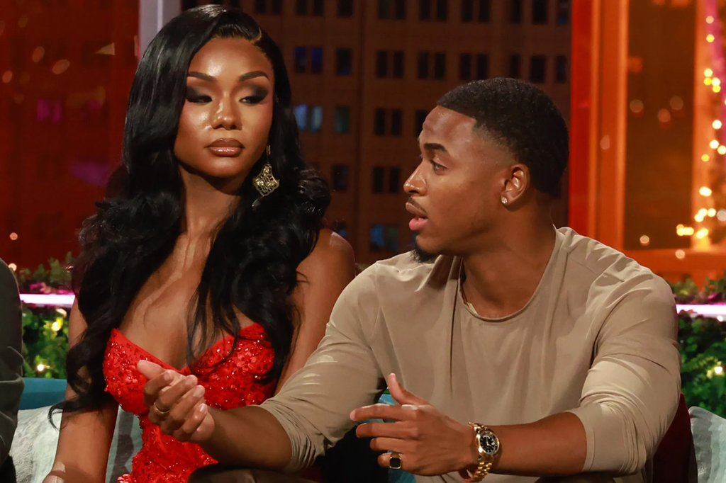 Tierra “Titi” Davis and KC Chandler during the ‘Love Island USA’ season 8 reunion.
Christine Bartolucci/Peacock