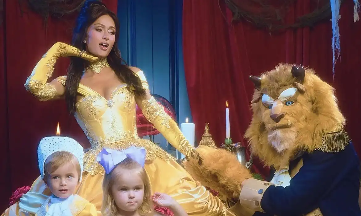Paris Hilton's Family Goes Full Beauty and the Beast for Halloween
